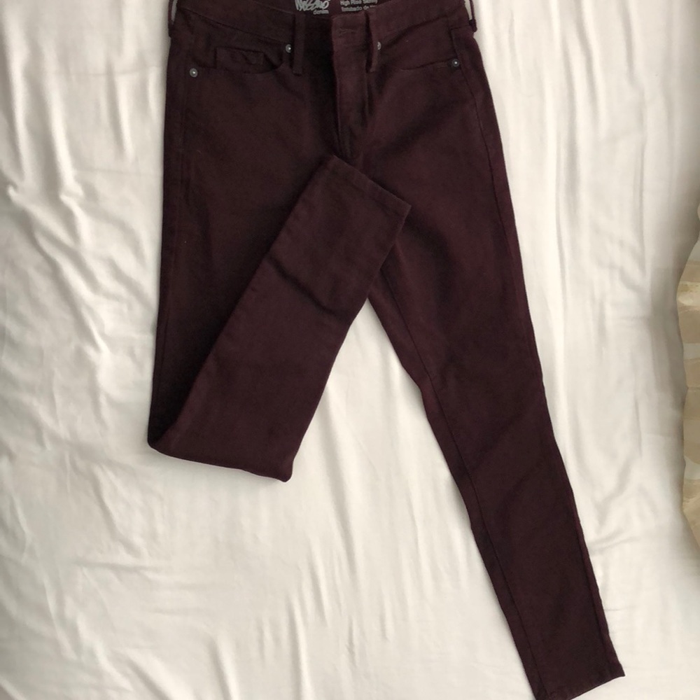 Burgundy jeans